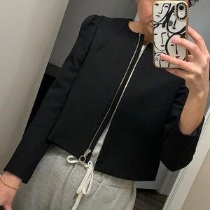 Zara Black Zip Up Blazer